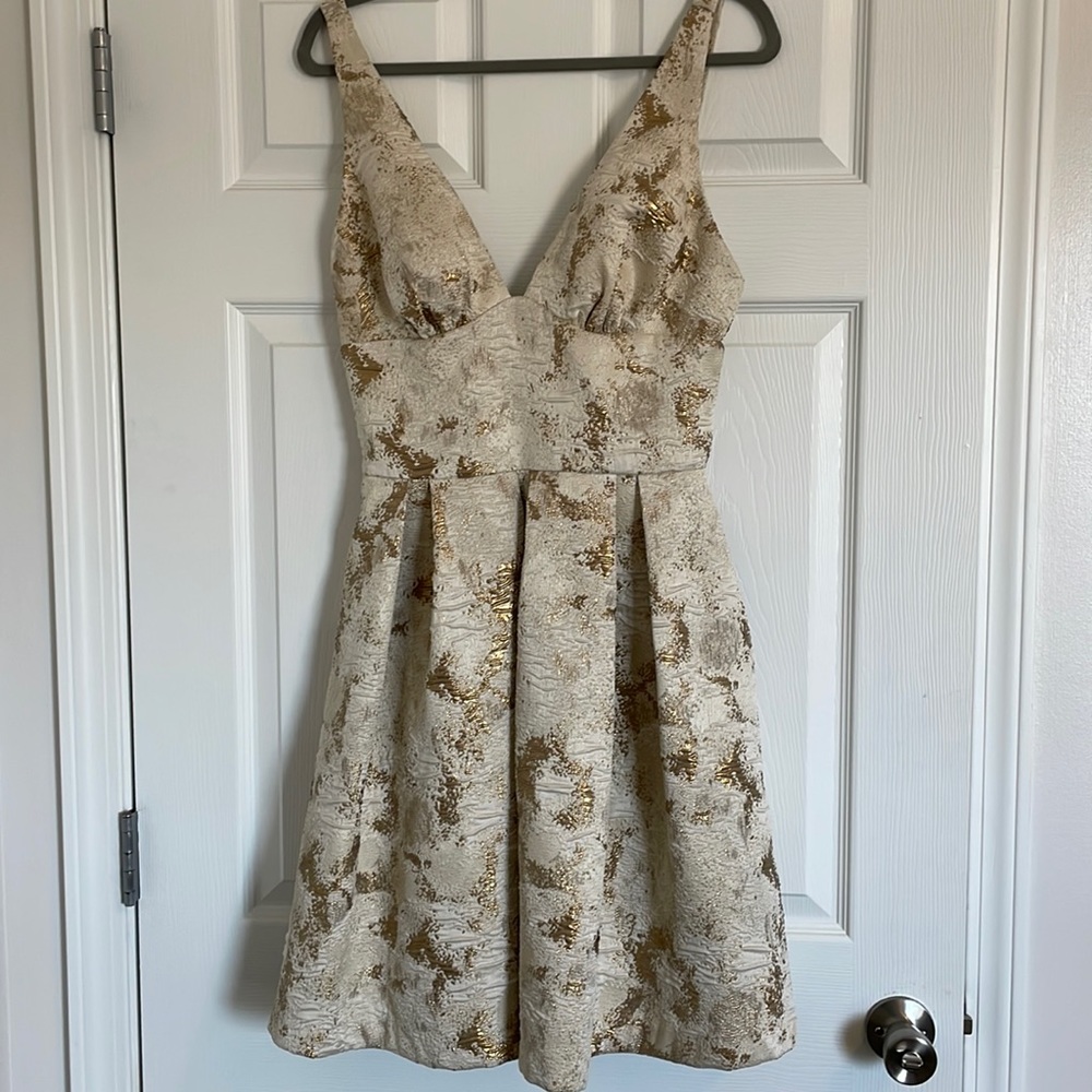 Gold and Cream Royal We Cocktail Dress size 6